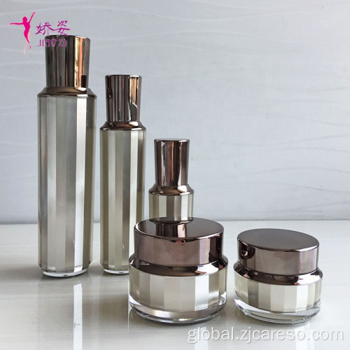 Cosmetic Bottles And Jars Diamond Bottle Sets Lotion Bottles and Cream Jar Factory